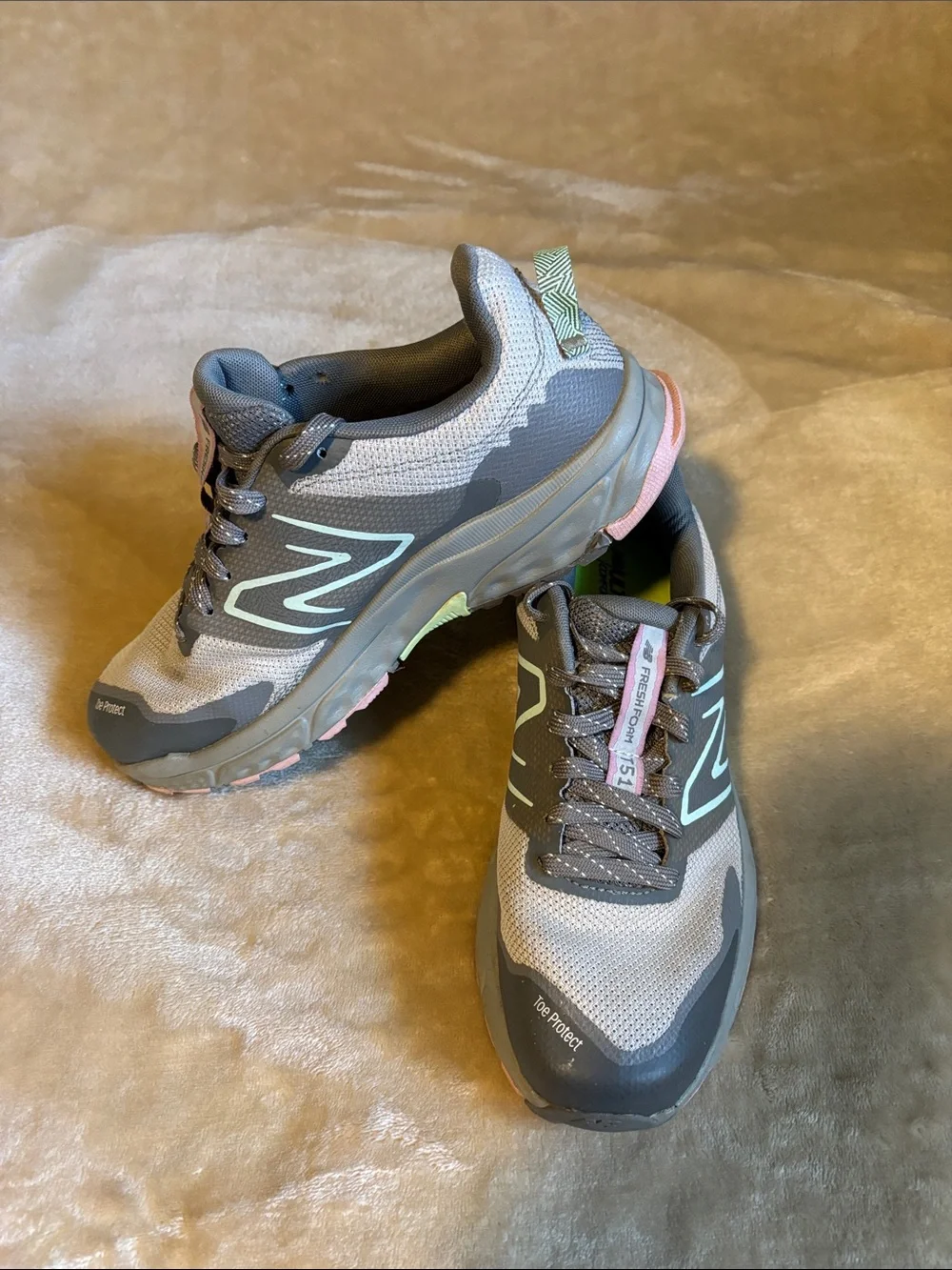 New Balance Women's Gray Mint Athletic Shoes